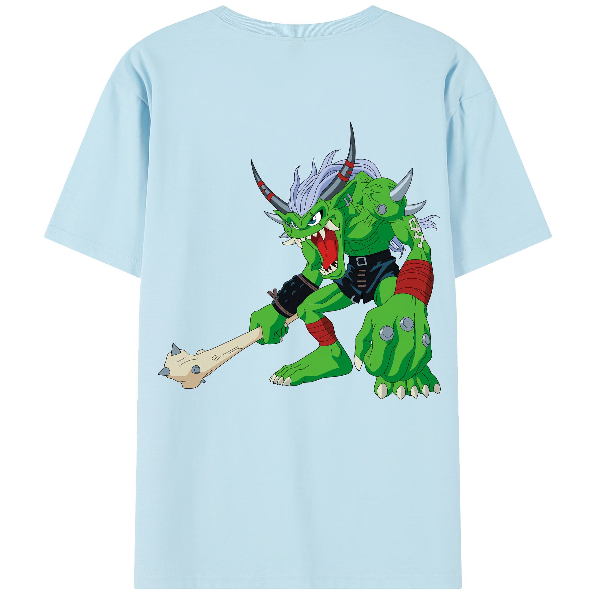（画像用） Digimon デジタルモンスター/デジモン 綿100％半袖Tシャツ（背面プリント）